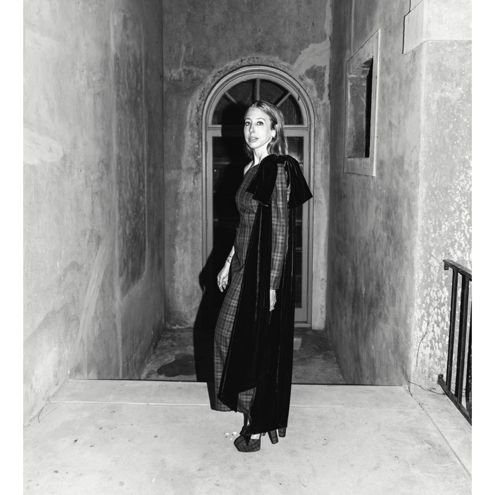 Antonio Melani x Born on Fifth Jennings Plaid Velvet Bow Detail Maxi Dress - Picture 7 of 16